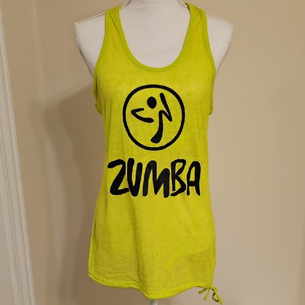Zumba Fitness Yellow Graphic Tank Top